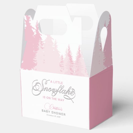 Little Snowflake Winter Baby shower Bedankdoosjes (Geopend)