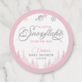 Little Snowflake Winter Baby shower Bedankjes Labels (Achterkant)
