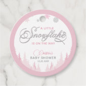 Little Snowflake Winter Baby shower Bedankjes Labels (Voorkant)