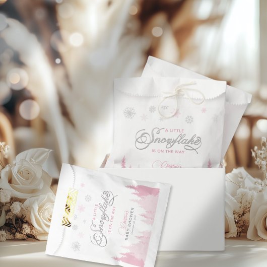 Little Snowflake Winter Baby Shower  Bedankzakje