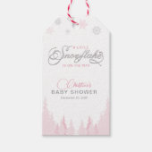 Little Snowflake Winter Baby Shower Cadeaulabel (Voorkant)