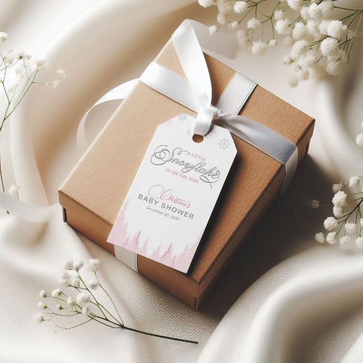Little Snowflake Winter Baby Shower Cadeaulabel