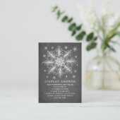 Little Snowflake Winter Baby shower Display Shower Informatiekaartje (Staand voorkant)