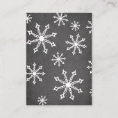 Little Snowflake Winter Baby shower Display Shower Informatiekaartje (Achterkant)