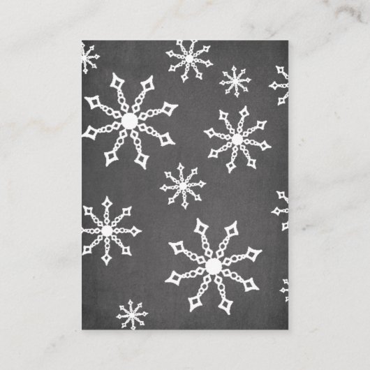 Little Snowflake Winter Baby shower Display Shower Informatiekaartje (Achterkant)