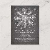 Little Snowflake Winter Baby shower Display Shower Informatiekaartje (Voorkant)