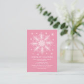 Little Snowflake Winter Baby shower Display Shower Informatiekaartje (Staand voorkant)