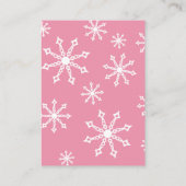 Little Snowflake Winter Baby shower Display Shower Informatiekaartje (Achterkant)