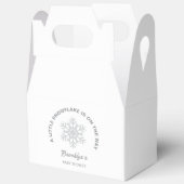 Little Snowflake Winter Baby shower genderneutraal Bedankdoosjes (Open)