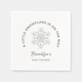 Little Snowflake Winter Baby shower genderneutraal Servet