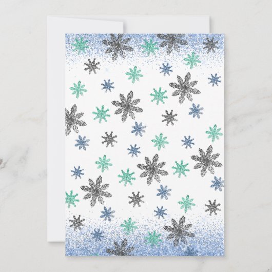 Little Snowflake Winter Baby shower Kaart (Achterkant)