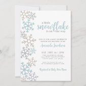 Little Snowflake Winter Baby Shower Kaart (Voorkant)