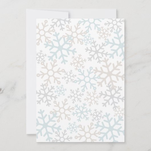 Little Snowflake Winter Baby Shower Kaart (Achterkant)