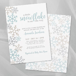 Little Snowflake Winter Baby Shower Kaart