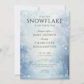 Little Snowflake Winter Baby shower Kaart (Voorkant)