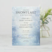 Little Snowflake Winter Baby shower Kaart (Staand voorkant)