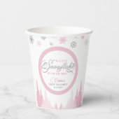 Little Snowflake Winter Baby shower Papieren Bekers (Voorkant)