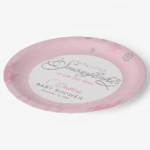 Little Snowflake Winter Baby shower Papieren Bordje (Gekanteld)
