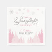 Little Snowflake Winter Baby shower servetten (Voorkant)