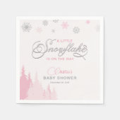 Little Snowflake Winter Baby shower servetten (Voorkant)