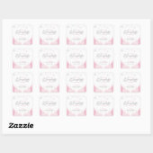 Little Snowflake Winter Baby Shower Vierkante Sticker (Vel)