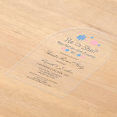 Little Snowflake Winter Gender onthulling Acryl Uitnodigingen (Laagn)