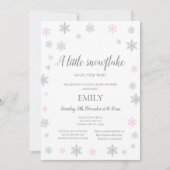 Little Snowflake Winter Invitation - Baby shower Kaart (Voorkant)