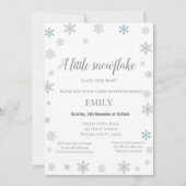 Little Snowflake Winter Invitation - Baby shower Kaart (Voorkant)