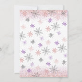 Little Snowflake Winter Meisje Baby shower Kaart (Achterkant)