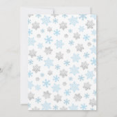 Little Snowflake, Winter ONE First Birthday Kaart (Achterkant)