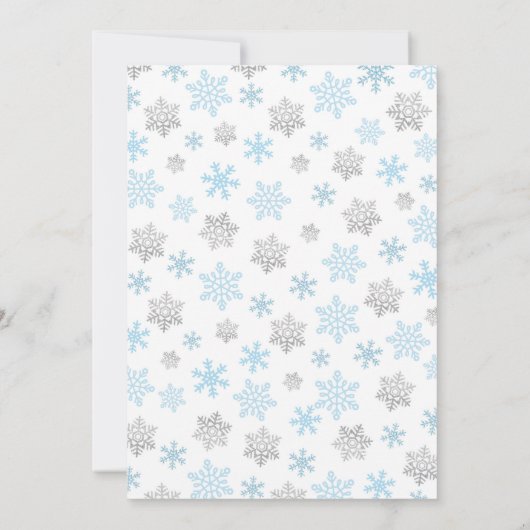 Little Snowflake, Winter ONE First Birthday Kaart (Achterkant)