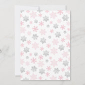 Little Snowflake, Winter ONEderland Eerste Verjaar Kaart (Achterkant)