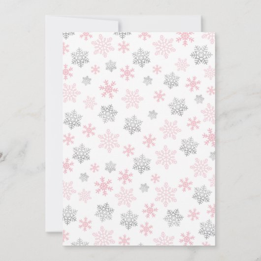 Little Snowflake, Winter ONEderland Eerste Verjaar Kaart (Achterkant)