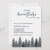 Little Snowflake Winter Wonderland Baby shower Kaart (Voorkant)