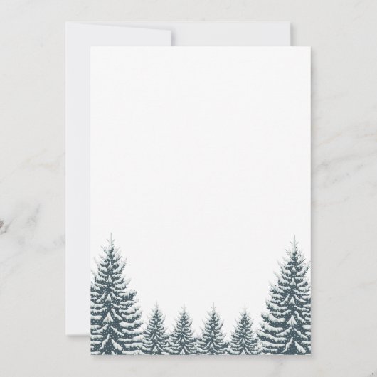 Little Snowflake Winter Wonderland Baby shower Kaart (Achterkant)