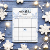 Little Snowflake Wintery Baby shower Bingo spel Informatiekaartje