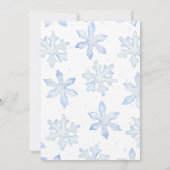 Little Snowflake Wintery Waterverf Baby shower Kaart (Achterkant)