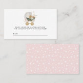 Little Snowflakes Baby shower Luier Raffle Ticket (Voorkant / Achterkant)