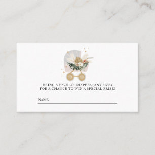Little Snowflakes Baby shower Luier Raffle Ticket