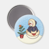 "Little Snowgirl" Magneet (Voorkant / Achterkant)