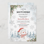 Little Snowman Baby shower Kaart (Voorkant / Achterkant)