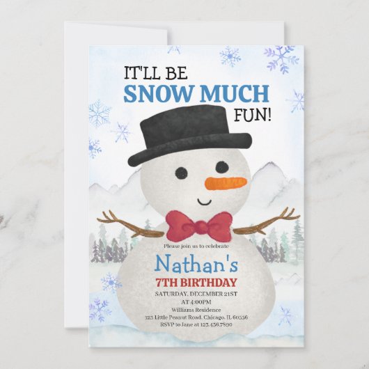 Little Snowman Birthday Kaart