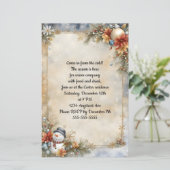 Little Snowman kerstfeest uitnodiging (Staand voorkant)