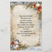 Little Snowman kerstfeest uitnodiging (Voorkant)