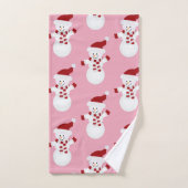 Little Snowman Kerstmis Bad Handdoek (Handdoek)