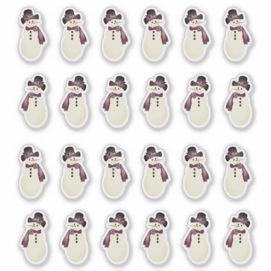 Little Snowman Label Sticker (Voorkant)
