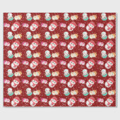 Little Snowman Red Cadeaupapier (Vlak)