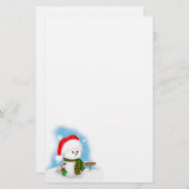 Little Snowman Stationery Briefpapier (Voorkant / Achterkant)
