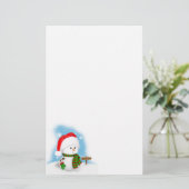 Little Snowman Stationery Briefpapier (Staand voorkant)