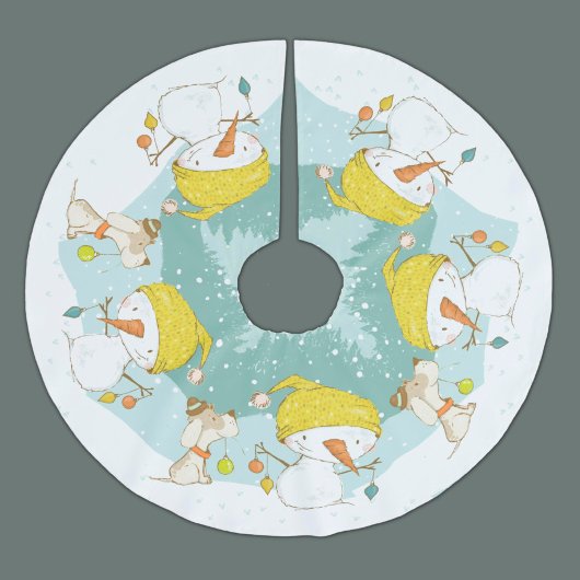 Little Snowman Tree Skirt Kerstboom Rok